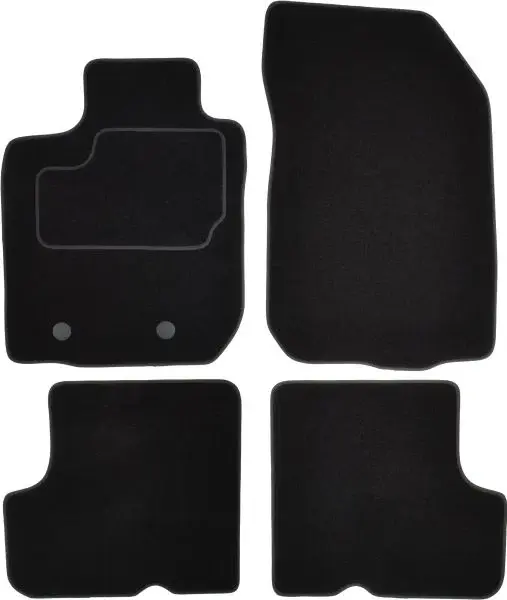 Covorase auto (set, velur, 4 bucati, culoare negru, spatiu montare 21.5cm) DACIA DUSTER intre 2010-2018