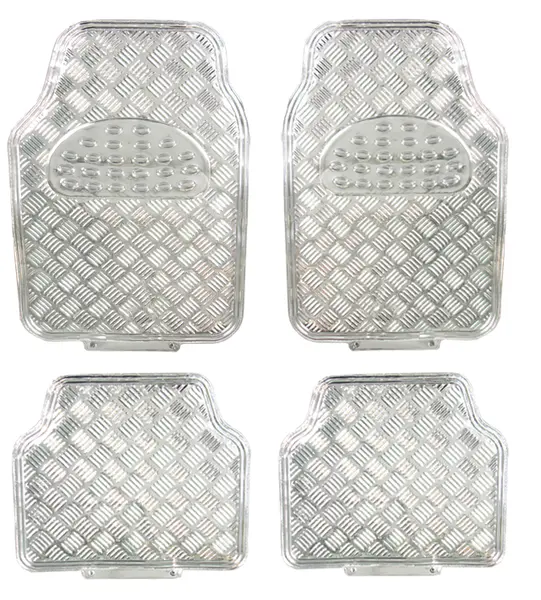 Covorase Auto Universale, model Diamond, culoare Crom Argintiu