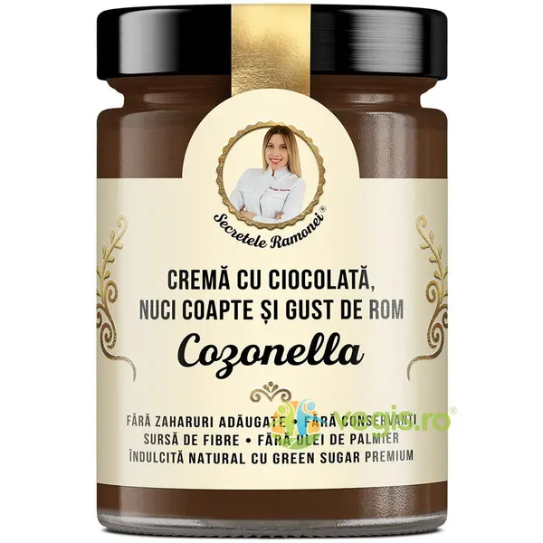 Cozonella Crema cu Ciocolata, Nuci Coapte si Gust de Rom Secretele Ramonei 350g