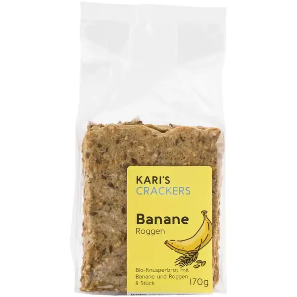 Crackers cu banana ovaz si secara 8 felii, eco - 170 g