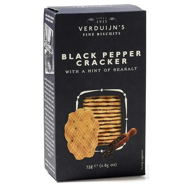 Crackers cu piper si sare marina Verduijn's 75G