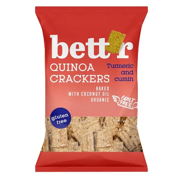 Crackers cu quinoa si turmeric bio 100g Bettr