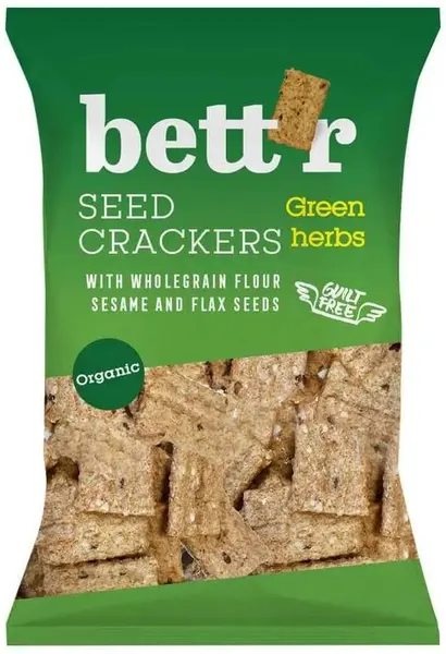 Crackers integrali cu cimbru, 150 g, Bett'r