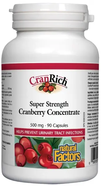 CranRich Cranberry Concentrate, 500 mg, 90 capsule, Natural Factors