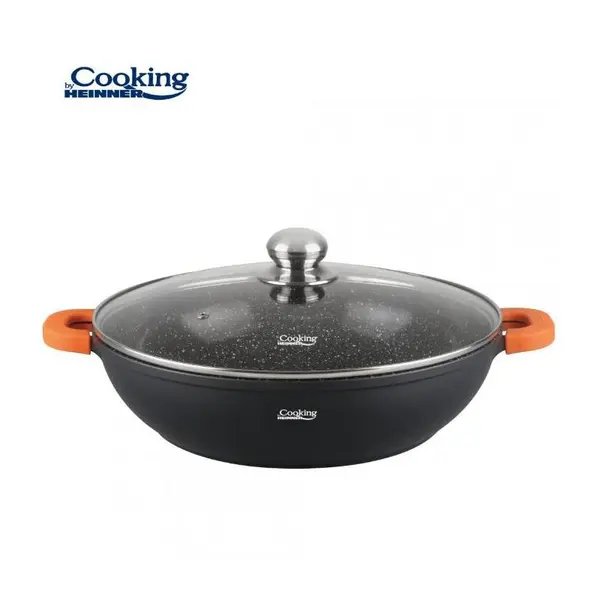 Cratita Cooking by Heinner Dark Line, Diametru 32 cm, Volum 5.5 l, Aluminiu, Capac