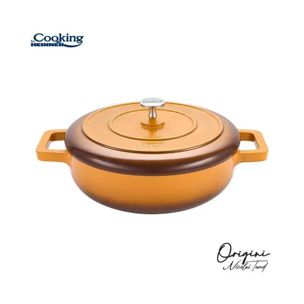 Cratita Cooking by Heinner Origini Nicolai Tand, Diametru 26 cm, Volum 3.4 l, Aluminiu turnat, Capac