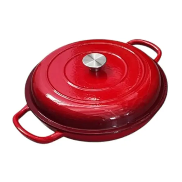 Cratita din Fonta Smaltuita, 30 cm, 2.5 l, Rosie, Newalor