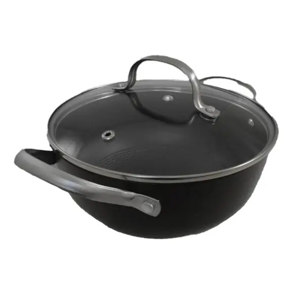 Cratita din Fonta Tip Fagure, Capac Sticla, Capacitate 2 l, Diametru 20 cm