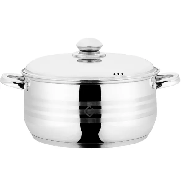 Cratita din Inox cu Capac din Inox, 24 Cm, 6 l, Grunberg Gr1924