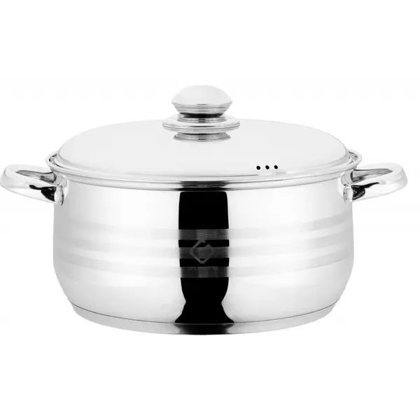 Cratita din Inox cu Capac din Inox , 32 Cm , 12.5 l , Grunberg Gr1932