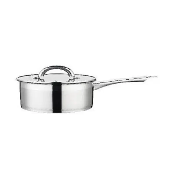 Cratita din Inox cu Capac din Sticla si Maner Lung, 16 cm, 1.9 l, Grunberg