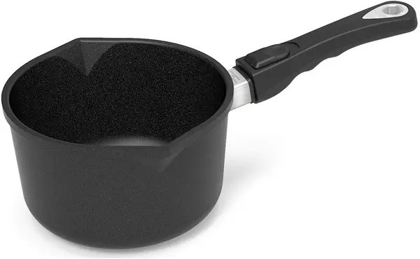 Cratiţă pentru sos cu maner mobil AMT - Gastroguss, 18 cm, negru
