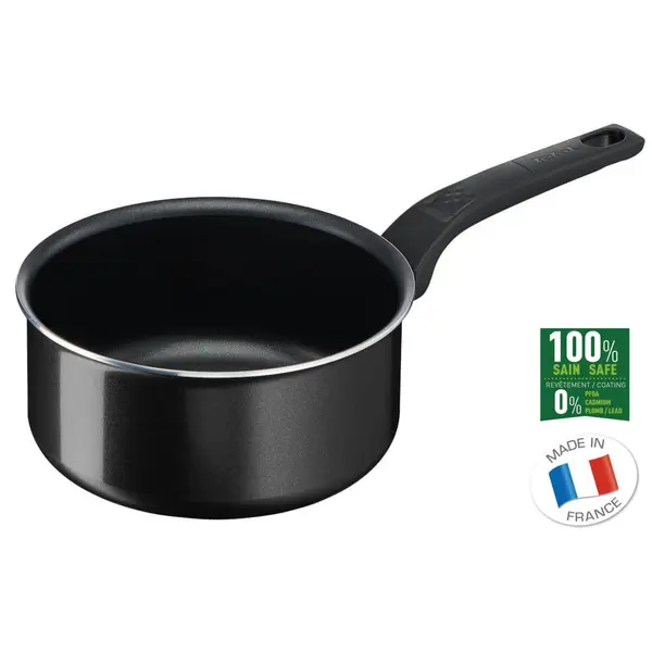 Cratita Tefal Simply Clean B5673053, 20 cm, invelis antiaderent, Thermo-Signal™, baza Diffusion+, 2.8 L, aluminiu, negru