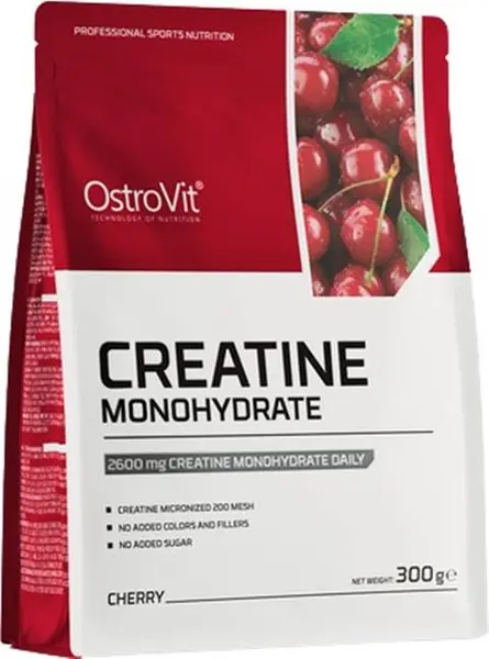 Creatine Monohydrate, Cireașă, 300 g, OstroVit