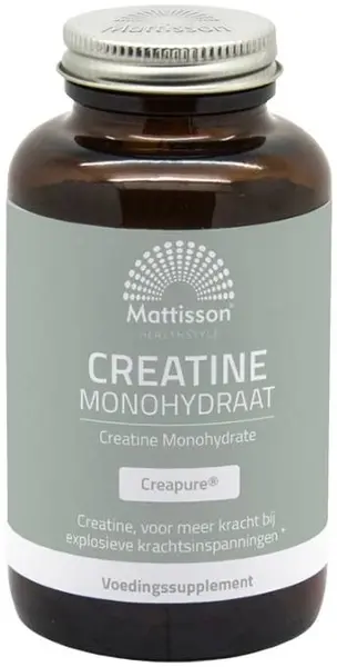Creatine Monohydrate Creapure, 500 mg, 180 capsule, Mattisson Healthstyle