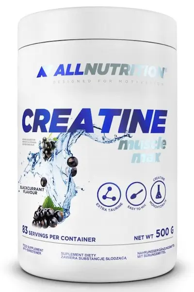 Creatine Muscle Max, coacăze negre, 500 g, AllNutrition