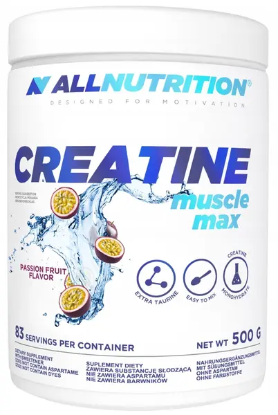 Creatine Muscle Max, fructul pasiunii, 500 g, AllNutrition