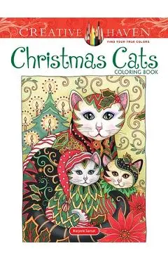 Creative Haven Christmas Cats Coloring Book - Marjorie Sarnat