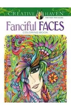 Creative Haven Fanciful Faces Coloring Book