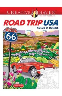 Creative Haven Road Trip USA Color by Number - George Toufexis