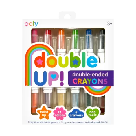 Creioane cerate duble, set de 6, Double up! , 12 culori