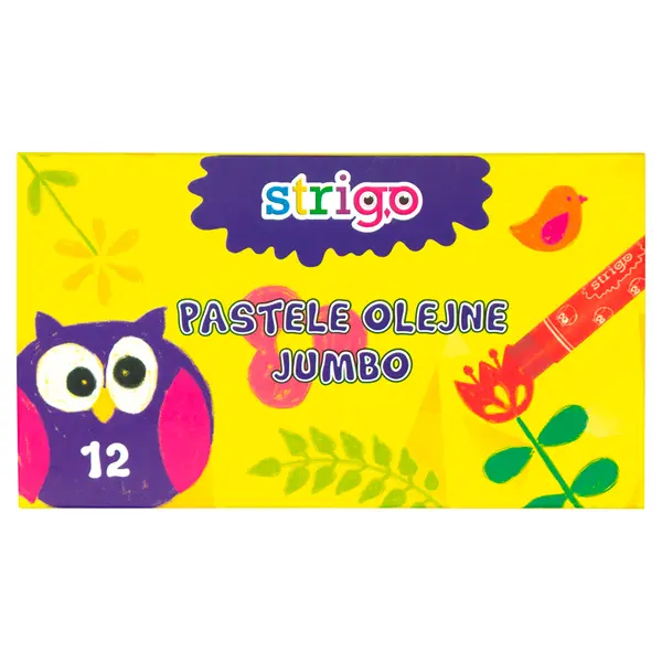 Creioane cerate groase Strigo,12 culori set
