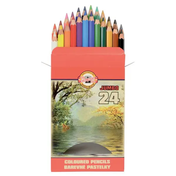 Creioane color, 24buc, Omega Jumbo Koh-I-noor