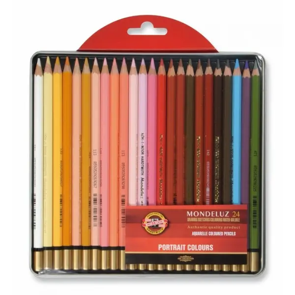 Creioane color, 24culori, Aquarell MONDELUZ Portrait, Koh-I-Noor