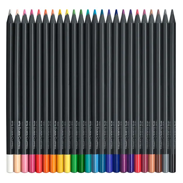 Creioane color, 24culori, triunghiulare, Black Edition, Faber-Castell