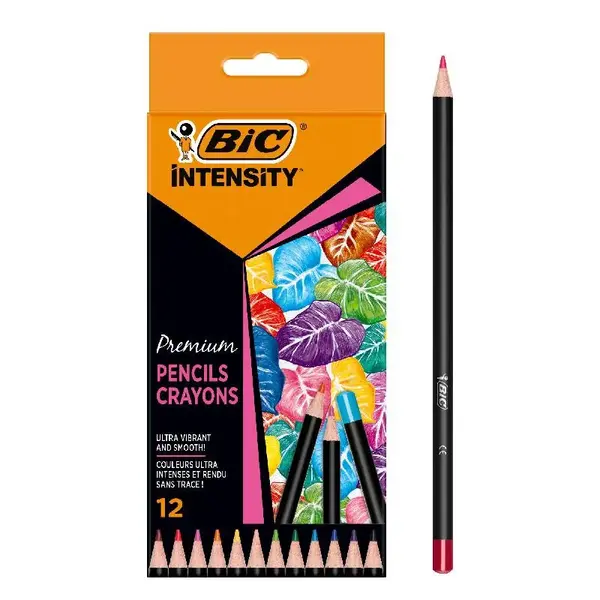 Creioane color Intensity Premium lemn 3.3 mm 12 buc BIC Creioane color Intensity Premium lemn 3.3 mm 12 buc BIC