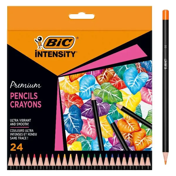 Creioane color Intensity Premium lemn 3.3 mm 24 buc BIC Creioane color Intensity Premium lemn 3.3 mm 24 buc BIC