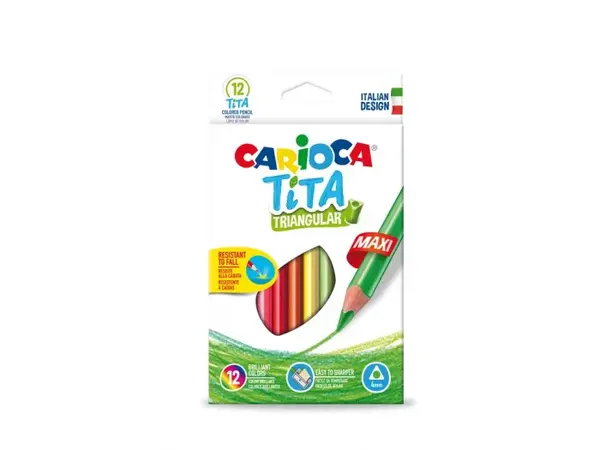Creioane color triunghiulare Tita Maxi 12 set