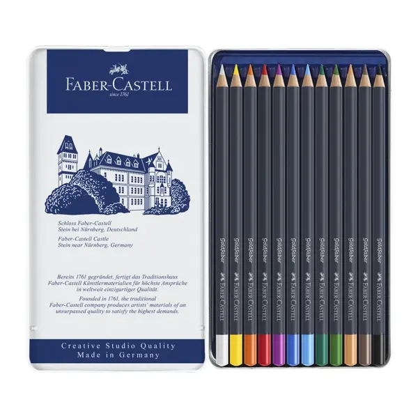 Creioane colorate, 12culori/set, Goldfaber Faber-Castell