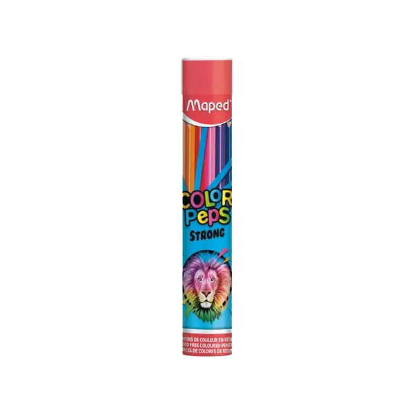 Creioane colorate, 12culori/set, Pulse Color'Peps Strong Maped
