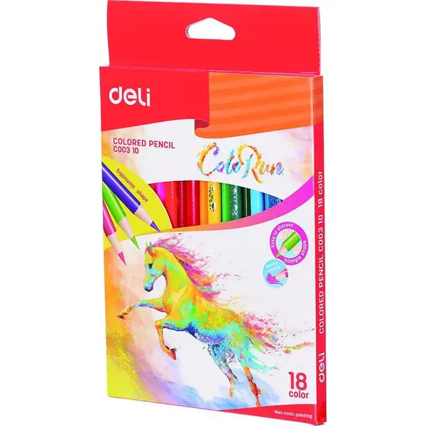 Creioane colorate 18 culori colorun Deli Creioane colorate 18 culori colorun Deli