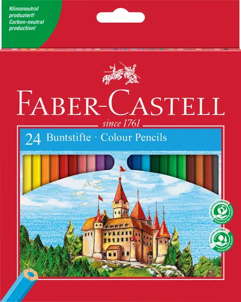 Creioane colorate 24 culori Faber-Castell Creioane colorate 24 culori Faber-Castell