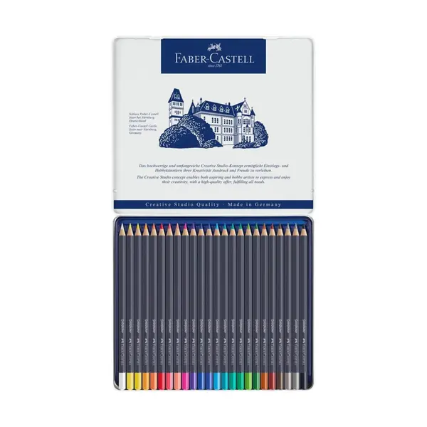 Creioane colorate, 24culori/set, Goldfaber Faber-Castell
