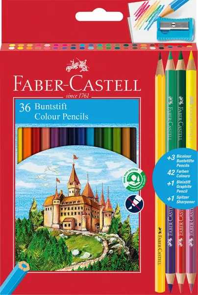 Creioane colorate 36+3+1 culori eco Faber-Castell Creioane colorate 36+3+1 culori eco Faber-Castell