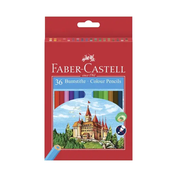Creioane colorate, 36culori/set, Faber-Castell