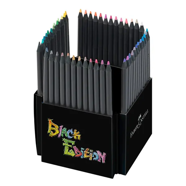 Creioane colorate, 50buc/set, Black Edition, Faber-Castell