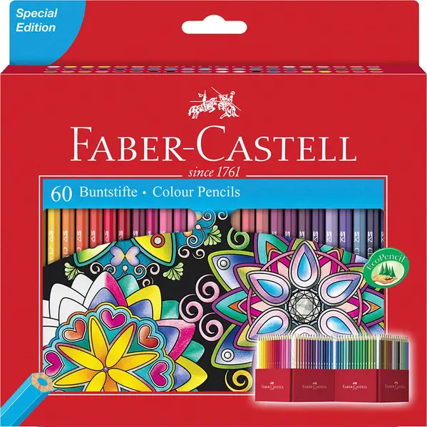 Creioane colorate 60 cul Editie Sp Faber-Castell Creioane colorate 60 cul Editie Sp Faber-Castell