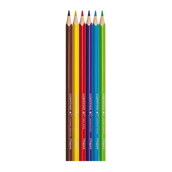 Creioane colorate, 6culori/set, Color'Peps Star Maped