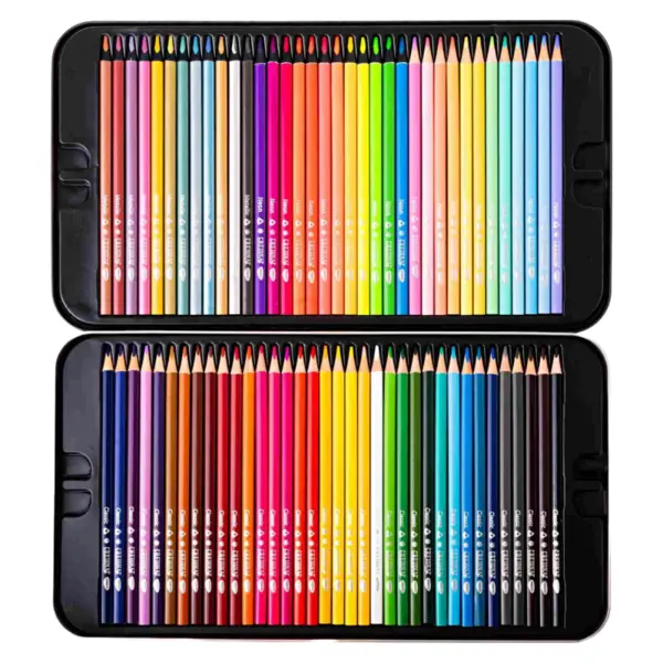Creioane colorate, 72buc/set, cutie metalica, Daco
