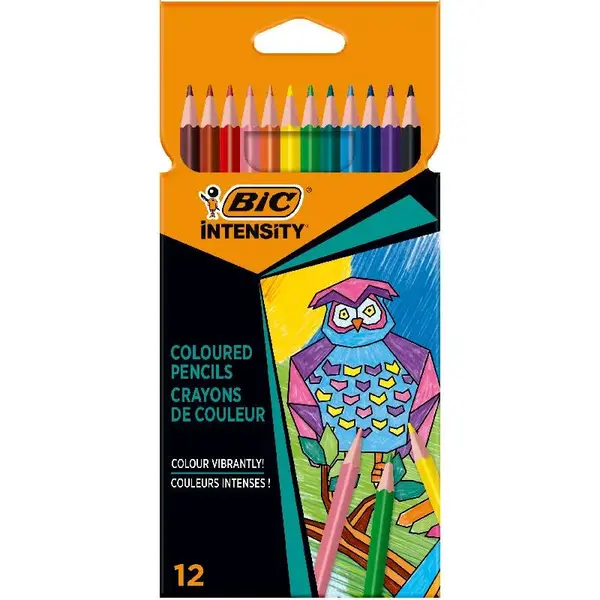 Creioane colorate Intensity 3.2 mm 12 buc BIC Creioane colorate Intensity 3.2 mm 12 buc BIC