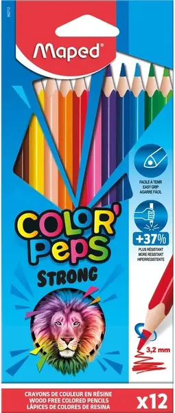 Creioane colorate Maped Color Peps - Strong, 12 culori