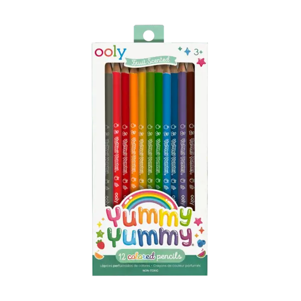 Creioane colorate parfumate - Yummy Yummy, set de 12