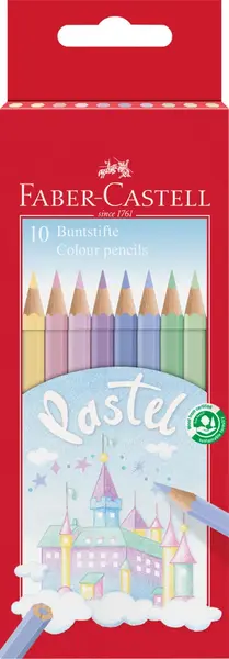 Creioane colorate pastel 10 culori Faber-Castell Creioane colorate pastel 10 culori Faber-Castell