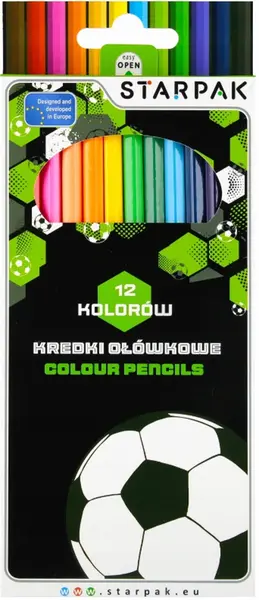 Creioane colorate Starpak - Football, 12 culori