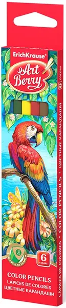 Creioane colorate triunghiulare Erich Krause Art Berry - 6 culori