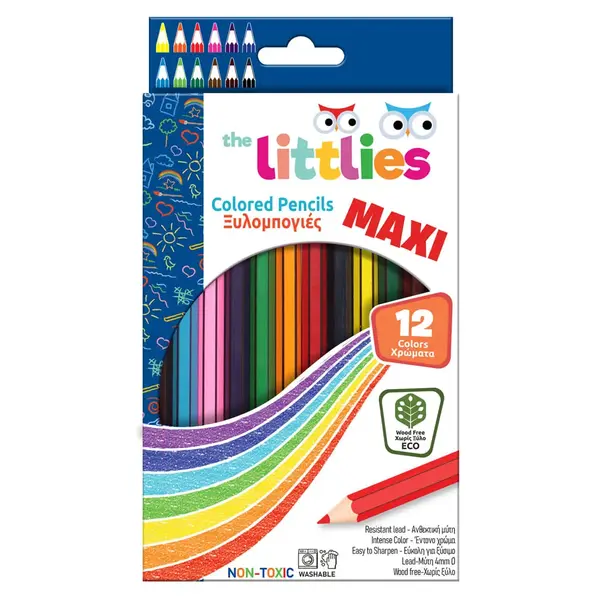 Creioane colorate XL The Littlies 12 culori/set Creioane colorate XL The Littlies 12 culori/set